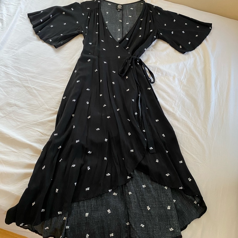 Bobeau Wrap Tie Dress, M